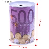 Exclusive 1Pc Celengan Uang Koin Euro Dollar Bentuk Silinder