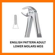 EXTRACTING FORCEPS ENGLISH PATTERN ADULT LOWER ROOTS MD3