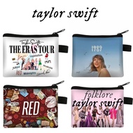 Taylor Swift Wallet Cartoon Print Zipper Wallet Cute Stitch and Angel Wallet Coin Paper Currency Sto