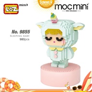 LOZ IDEAS Mini Block 9855 Sleeping Baby With Unicorn Suit Music Box Gift Decoration Building Brick T