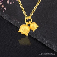 Gold collarbone chain Pendant Four Seasons5D Yunding Jewelry Lily of the Valley Gold National Hard G