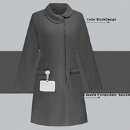 Contrasting Trim Dual Pocket Minimalist Long Sleeve Nurse Dress Set Scrub Set Nurse Dresses Scrub To