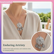 [Bety-t] Vintage Retro Sand Dollar Pendants Bohemian Antique Finish 5Pcs for DIY Earring Jewelry Mak