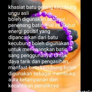 gelang batu kecubung purple ungu asli 100%