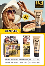 ครีมกันแดดHasaya Girl Sun Cream ครีมกันแดด ครีมกันแดดSPF60+ ครีมป้องกันแสงแดด ครีมกันแดดปกปิดได้เรียบเนียน