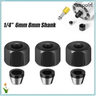 ESPOIR Collet Chuck, 6mm 6.35mm 8mm With Nut Router Collet Chuck Adapter,  Carbon Steel Electric Rou