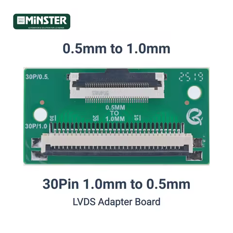 30Pin 1.0mm to 0.5mm LVDS Adapter Converter Board Card Plate FPC Pitch Connector For LCD LED TV Scre