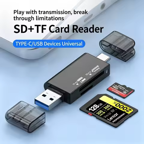 USB3.0 UHS-II V90 High Speed Card Reader, Multifunction SD TF4.0 Adapter for Phone Laptop Digital Ca