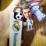 Real Madrid Barcelona Fashion Keychain Mbappe Ronaldo Messi Haaland Doll Birthday Gift Boys Pendant