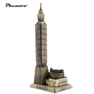 phenovo Bronze Taipei 101 Tower Building Architecture Model of  Desktop Ornament Travel Souvenir Gif