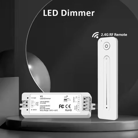V1 LED Dimmer 5V 12V 24V 36V 1CH 8A WW NW CW Dimming 2835 COB Strip Light Controller Wireless RF 2.4