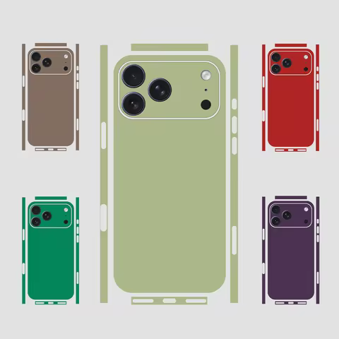For Apple iPhone 17 16 15 14 IPhone13 Pro Max Full Body Wrap Decal Skin Plain Color Rear Protective 