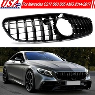 For 2014-2017 Benz W217 C217 S63 S65 AMG Coupe Convertible Gloss Black GT Grille