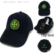 Topi Distro pria/Topi stone island Rappel Original/Topi Baseball Clip Besi