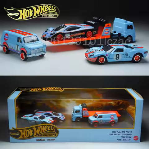 1:64 Hot Wheels Le Mans Garage Gulf Oil Livery Series GMH39 McLaren F1 Ford GT40 Vintage Racing Coll