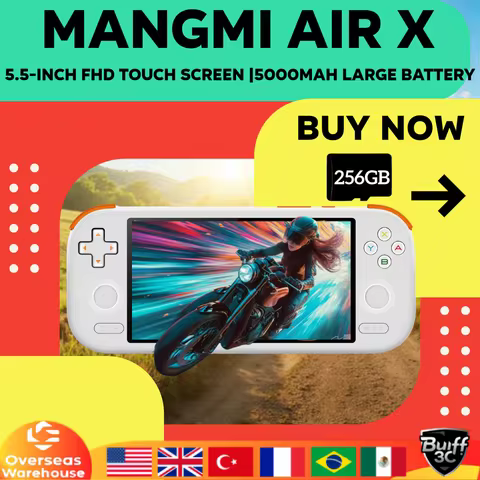 MANGMI AIR X Handheld Game Console Qualcomm Snapdragon 662 5.5'' Touchscreen Android 14 Active Cooli