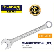 RETAIL!!! WRENCH LAKONI PRO INCH SIZE WRENCH FROM 5/S16" TO 1-1/16" COMBINATION WRENCH INCH