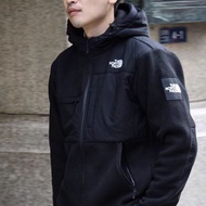 North face แจ็คเก็ตขนแกะปักลายเสื้อกันหนาวแบบ North Face เสื้อคู่มีฮู้ดสำหรับทั้งหญิงและชายสีเข้าได้