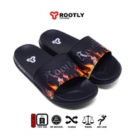 Rootly - Men's Sandals with Red Fire Pattern