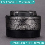 สติกเกอร์สำหรับ Canon EF-M 22มม. F2 STM กันรอยขีดข่วนสติกเกอร์เลนส์กล้องถ่ายรูปเคลือบฟิล์มป้องกันฝาครอบผิว