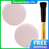 Innisfree | อินเนสฟรี ไลท์ เปล่งประกาย คุชชั่น 14g 21N วานิลลา 2 ชิ้น + แปรงรองพื้นแบบมืออาชีพ