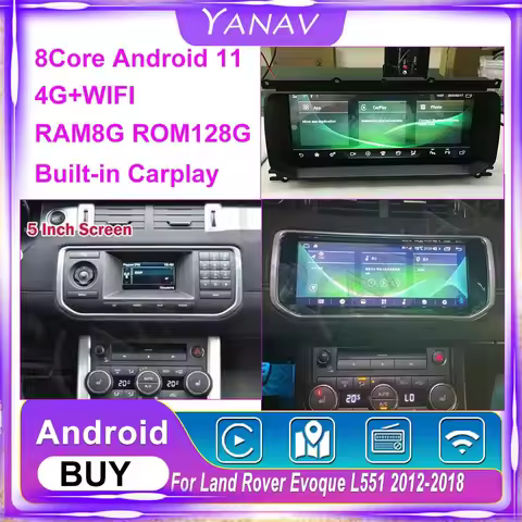 Car Radio For Land Rover Range Rover Evoque LRX L538 2012-2019 AC Panel GPS Navigation Multimedia Pl