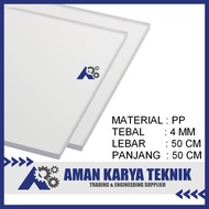 Polypropylene PP Sheet (PP Sheet) 4 mm x 50 cm x 50 cm