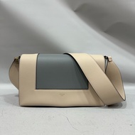 celine frame 霧霾藍拼粉筆灰牛皮 斜背包