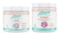 Alani Nu Creatine Monohydrate Powder and Pre Workout Hawaiian Shaved Ice Powder Bundle | Sugar Free 