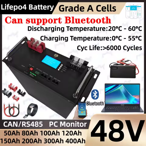 6000 Cycles 48V 100ah Lifepo4 Battery 51.2V 200ah 120ah 150ah 300ah 400 ah Lithium battery CAN RS485