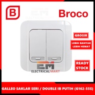 (WHOLESALE) Series Switch Broco Galleo IB White (G162-55S) Double Switch Inbow Embedded G162 G16255S