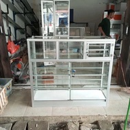100*40*106etalase beras/etalase warung/etalase jualan/etalase sembako/etalase alumunium/pengiriman o