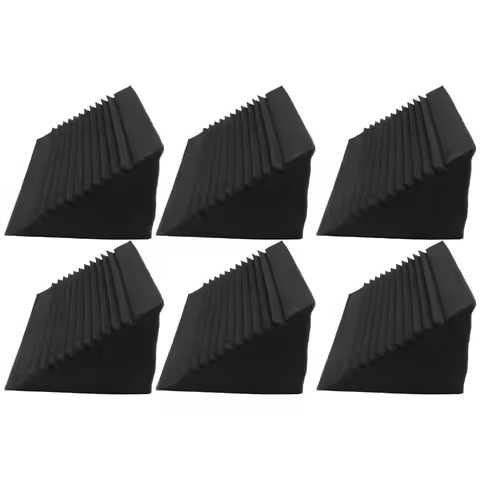 6 PCS Acoustic Foam Charcoal/Black Bass Trap Sound Absorption Studio Soundproofing Corner Wall 12 X 