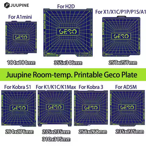 Geco Plate No Heating Super Adhension PEI Plate Pla Plate For Bambu lab H2d A1/X1/P1 Series For Crea