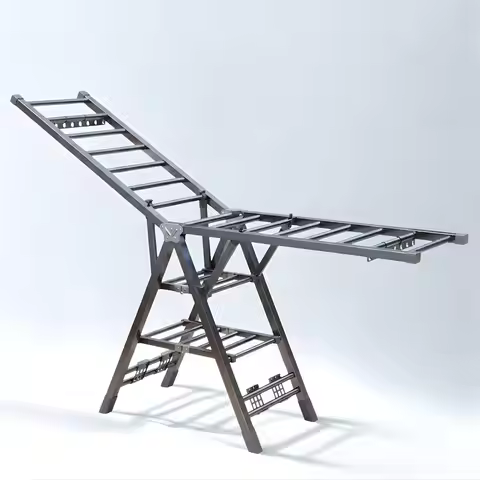 Heavy Duty 71 inches Stainless Steel Drying Rack - Height-Adjustable Gullwings Laundry Drying Rack -