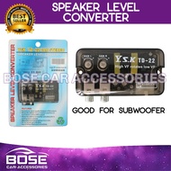 Car Speaker Level Converter RCA Level Adaptor High To Low Sockets Auto Line Out Audio Converter Soun