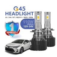 2PCS *1 Year Warranty* Toyota Corolla Altis Car LED Headlight Foglight 110W H8/H11 HB3/9005 HB4/9006 Hi/Lo Beam