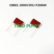 Capacitor Milar Capacitor Mylar 203J 2000V 0.02Uf 20Nf 203 J 2Kv Bq62 Tkpw673