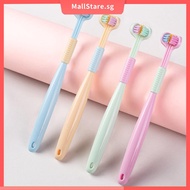 3-Sides Autism Toothbrush Three Bristle Travel Toothbrush  Ultra Fine Soft Toothbrush Large Angle Br