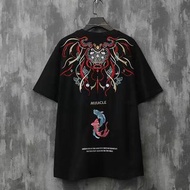 男裝鯉魚刺繡T恤