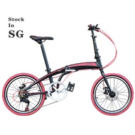 [✅SG Ready Stock] HITO Shimano gear bicycle 20 inch 7 speed Foldable  Adult Outdoor city road Alumin