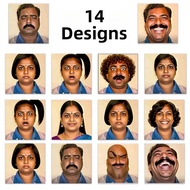 ZUNYI | Indian Face Emoji Abstract Prank Sticker