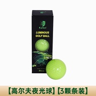 Golf Ball Caiton Glowing Fluorescent Golf Ball for Practice Range Night Light Golf Equipment Competi