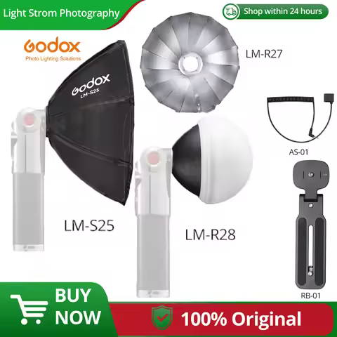 Godox Lux Master Lm-r28 Reflective Cover/Lm-s25 Octagonal Soft Box for Canon Sony Nikon Fuji Olympus