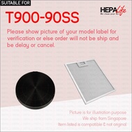 Turbo T900-90SS Compatible Cooker Hood Carbon filter & Grease Filter - Hepalife