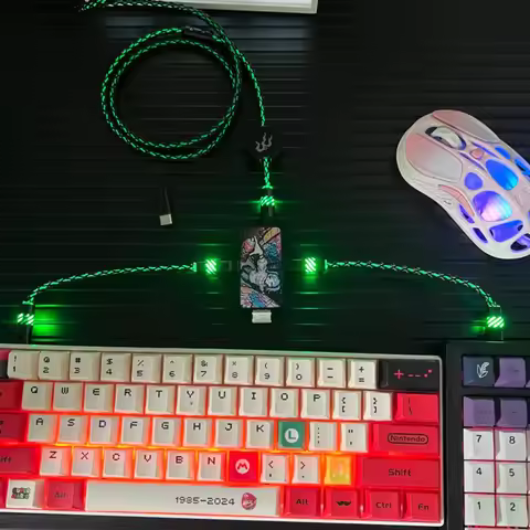 Fukong 2 Drag 3 8K Ultra-low Latency E-sports Magnetic Axis Keyboard Mouse Aerial Insertion Luminous