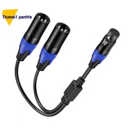 XLR Splitter Cable, 1 XLR Female to 2 XLR Male Y Cable Balanced Microphone Splitter Cord Audio Adapt
