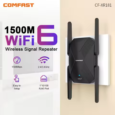 Comfast WiFi 6 AX1500 WiFi Repeater Dual Band 2.4G&5GHz Wireless WiFi Extender Router 802.11AX Anten