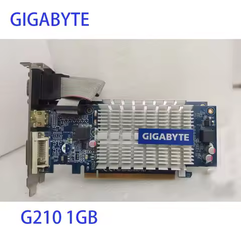 G210 Original GIGABYTE Video Card G210 1GB 64Bit GDDR5 Graphics Cards GPU For NVIDIA GeForce PCI-E H