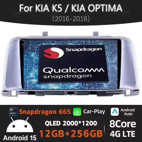 Android 15 Car Radio For KIA K5 / KIA OPTIMA 2016 2017 2018 Head Unit Multimedia Stereo Video Player